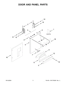 02 - Door And Panel Parts parts for Whirlpool Dishwasher KDTM604KPS3 from AppliancePartsPros.com