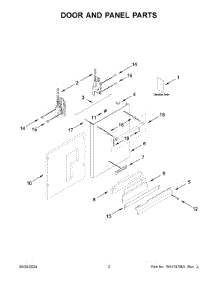 02 - Door And Panel Parts parts for Whirlpool Dishwasher KDTM704KPS3 from AppliancePartsPros.com