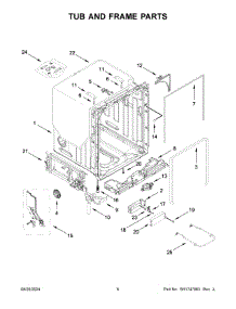 04 - Tub And Frame Parts parts for Whirlpool Dishwasher KDTM704KPS3 from AppliancePartsPros.com