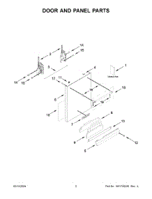 Door And Panel Parts parts for Whirlpool Dishwasher KDTM804KBS3 from AppliancePartsPros.com