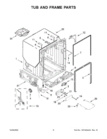 04 - Tub And Frame Parts parts for Whirlpool Dishwasher KDTM804KPS0 from AppliancePartsPros.com