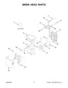 02 - Brew Head Parts parts for Whirlpool Air Conditioner KES8556SX0 from AppliancePartsPros.com