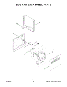 10 - Side And Back Panel Parts parts for Whirlpool Air Conditioner KES8556SX0 from AppliancePartsPros.com