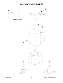 02 - Housing Unit Parts parts for Whirlpool Food Processor KFC0516QOB0 from AppliancePartsPros.com