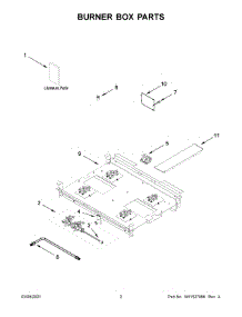 02 - Burner Box Parts parts for Whirlpool Range KFDC500JPA01 from AppliancePartsPros.com