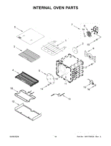 08 - Internal Oven Parts parts for Whirlpool Range KFDC506JBK03 from AppliancePartsPros.com