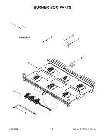 02 - Burner Box Parts parts for Whirlpool Range KFDC506JIB03 from AppliancePartsPros.com