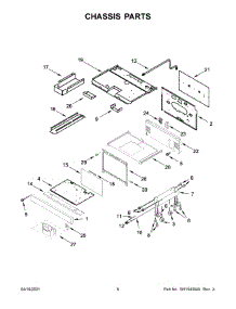 04 - Chassis Parts parts for Whirlpool Range KFDC506JMB01 from AppliancePartsPros.com