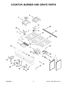 03 - Cooktop, Burner And Grate Parts parts for Whirlpool Range KFDC506JMH03 from AppliancePartsPros.com