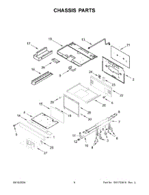 04 - Chassis Parts parts for Whirlpool Range KFDC506JMH03 from AppliancePartsPros.com