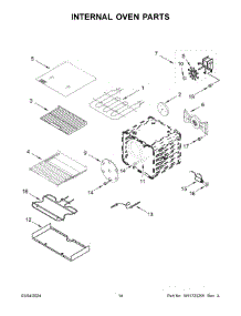 Internal Oven Parts parts for Whirlpool Range KFDC506JSS03 from AppliancePartsPros.com