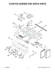 03 - Cooktop, Burner And Grate Parts parts for Whirlpool Range KFDC506JYP00 from AppliancePartsPros.com