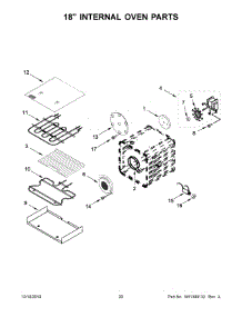11 - 18" Internal Oven Parts parts for Whirlpool Range KFDC558JAV00 from AppliancePartsPros.com