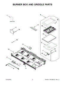 02 - Burner Box And Griddle Parts parts for Whirlpool Range KFDC558JAV00 from AppliancePartsPros.com