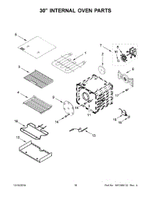 10 - 30" Internal Oven Parts parts for Whirlpool Range KFDC558JAV00 from AppliancePartsPros.com
