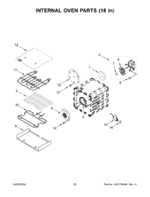 11 - Internal Oven Parts (18 In) parts for Whirlpool Range KFDC558JBK03 from AppliancePartsPros.com