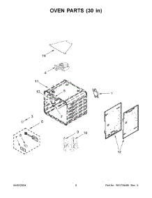 05 - Oven Parts (30 In) parts for Whirlpool Range KFDC558JBK03 from AppliancePartsPros.com