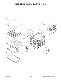 11 - Internal Oven Parts (18 In) parts for Whirlpool Range KFDC558JIB03 from AppliancePartsPros.com