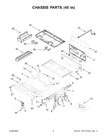 04 - Chassis Parts (48 In) parts for Whirlpool Range KFDC558JSS03 from AppliancePartsPros.com