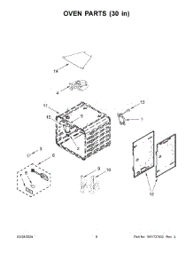 05 - Oven Parts (30 In) parts for Whirlpool Range KFDC558JSS03 from AppliancePartsPros.com