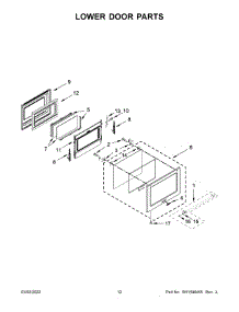 07 - Lower Door Parts parts for Whirlpool Range KFDD500ESS05 from AppliancePartsPros.com