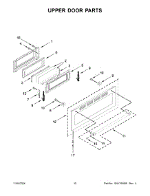 06 - Upper Door Parts parts for Whirlpool Range KFDD500ESS12 from AppliancePartsPros.com