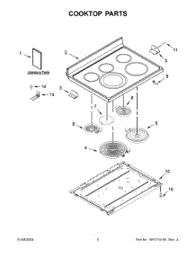 Cooktop Parts parts for Whirlpool Range KFEG500EWH7 from AppliancePartsPros.com
