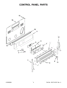 Control Panel Parts parts for Whirlpool Range KFEG500EWH7 from AppliancePartsPros.com