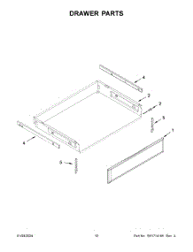Drawer Parts parts for Whirlpool Range KFEG500EWH7 from AppliancePartsPros.com