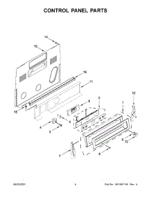 03 - Control Panel Parts parts for Whirlpool Range KFEG504KPS1 from AppliancePartsPros.com
