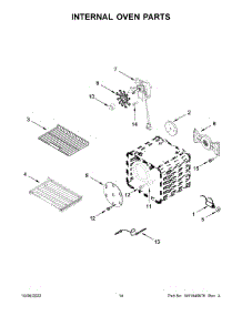 08 - Internal Oven Parts parts for Whirlpool Range KFGC500JBK05 from AppliancePartsPros.com