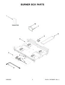 02 - Burner Box Parts parts for Whirlpool Range KFGC500JBK05 from AppliancePartsPros.com