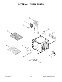 08 - Internal Oven Parts parts for Whirlpool Range KFGC500JBK07 from AppliancePartsPros.com