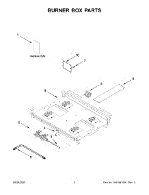 02 - Burner Box Parts parts for Whirlpool Range KFGC500JMB05 from AppliancePartsPros.com