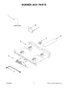 02 - Burner Box Parts parts for Whirlpool Range KFGC500JMB07 from AppliancePartsPros.com