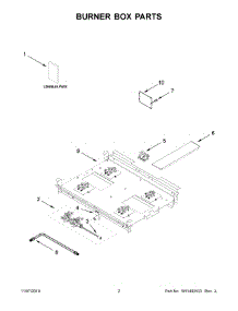 02 - Burner Box Parts parts for Whirlpool Range KFGC500JMH00 from AppliancePartsPros.com