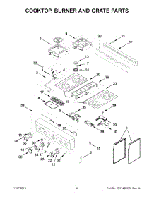 03 - Cooktop, Burner And Grate Parts parts for Whirlpool Range KFGC500JMH00 from AppliancePartsPros.com