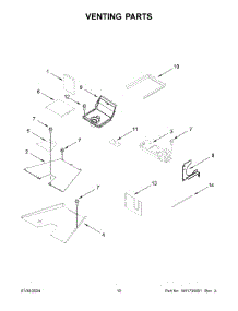 06 - Venting Parts parts for Whirlpool Range KFGC500JYP07 from AppliancePartsPros.com