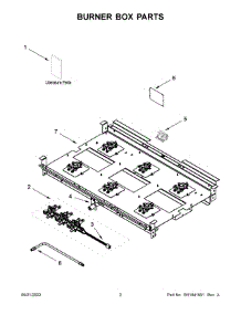 02 - Burner Box Parts parts for Whirlpool Range KFGC506JAV05 from AppliancePartsPros.com