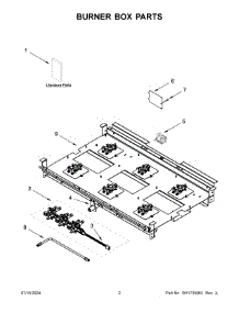 02 - Burner Box Parts parts for Whirlpool Range KFGC506JAV07 from AppliancePartsPros.com
