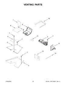 06 - Venting Parts parts for Whirlpool Range KFGC506JIB07 from AppliancePartsPros.com