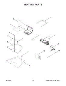 06 - Venting Parts parts for Whirlpool Range KFGC506JMH07 from AppliancePartsPros.com