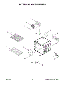 08 - Internal Oven Parts parts for Whirlpool Range KFGC506JMH07 from AppliancePartsPros.com
