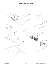 06 - Venting Parts parts for Whirlpool Range KFGC506JPA07 from AppliancePartsPros.com