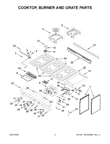 03 - Cooktop, Burner And Grate Parts parts for Whirlpool Range KFGC558JAV02 from AppliancePartsPros.com
