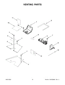 07 - Venting Parts parts for Whirlpool Range KFGC558JAV02 from AppliancePartsPros.com
