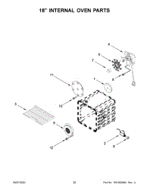 11 - 18" Internal Oven Parts parts for Whirlpool Range KFGC558JAV02 from AppliancePartsPros.com