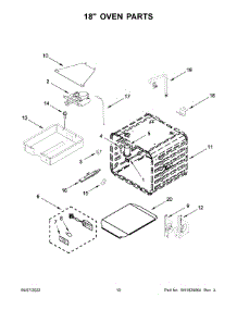 06 - 18" Oven Parts parts for Whirlpool Range KFGC558JAV02 from AppliancePartsPros.com