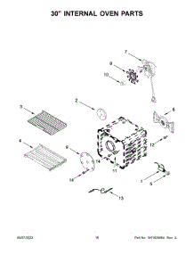 10 - 30" Internal Oven Parts parts for Whirlpool Range KFGC558JAV02 from AppliancePartsPros.com
