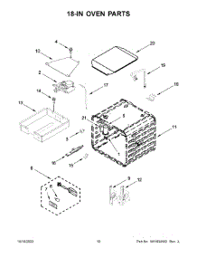 06 - 18-In Oven Parts parts for Whirlpool Range KFGC558JBK05 from AppliancePartsPros.com